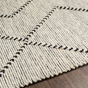 Uttar Wool Black-white Rug Texture Image