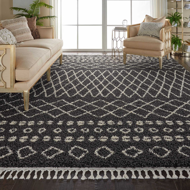moroccan shag charcoal rug by nourison nsn 099446462459 8