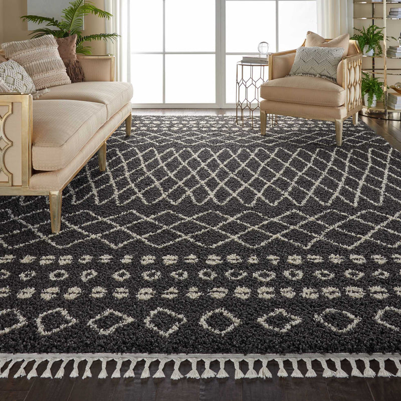 media image for moroccan shag charcoal rug by nourison nsn 099446462459 8 265