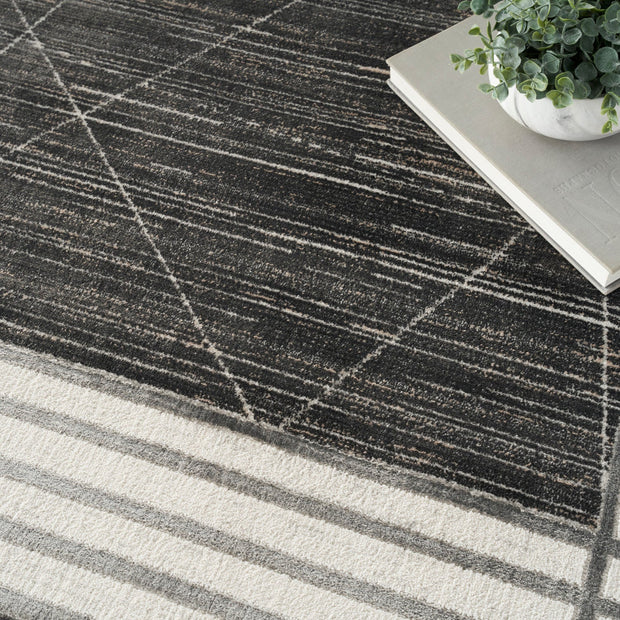 Nourison Home Desire Charcoal Silver Modern Rug By Nourison Nsn 099446128683 13