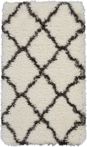 luxe shag ivory charcoal rug by nourison 99446459459 redo 1
