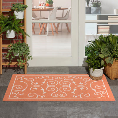 product image for home garden orange rug by nourison nsn 099446112132 11 46