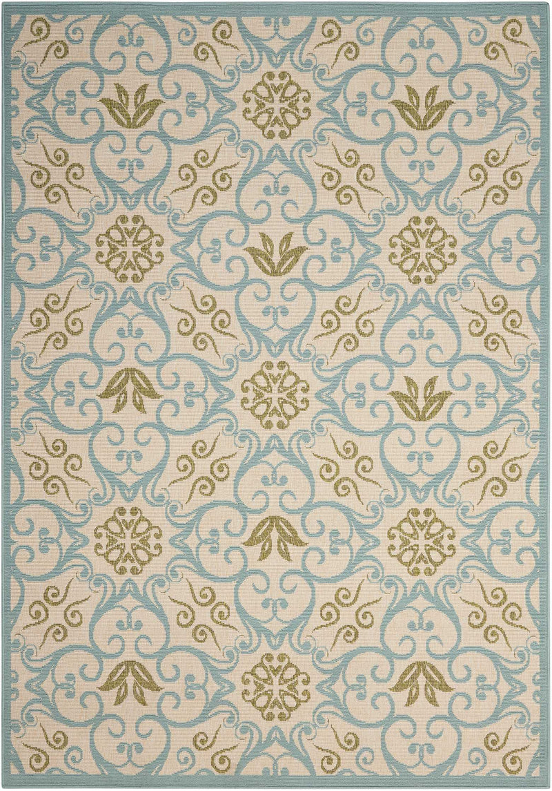 media image for caribbean ivory blue rug by nourison nsn 099446239501 1 273