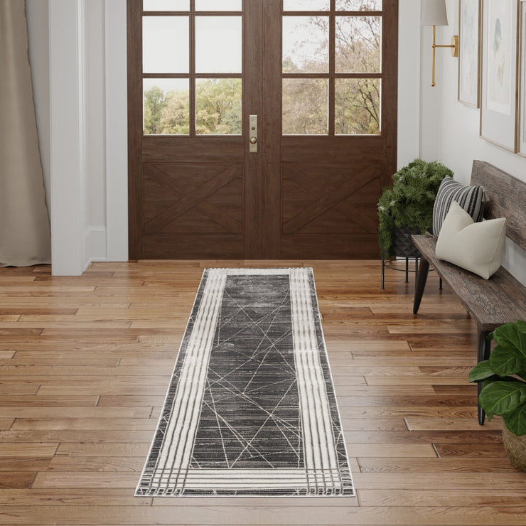 Nourison Home Desire Charcoal Silver Modern Rug By Nourison Nsn 099446128683 12