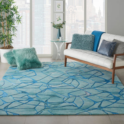 product image for symmetry handmade aqua blue rug by nourison 99446495815 redo 3 98