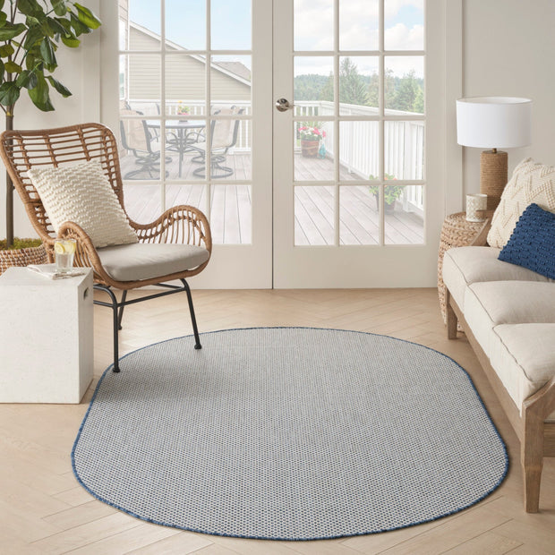 Nourison Home Courtyard Ivory Blue Modern Rug By Nourison Nsn 099446161444 21