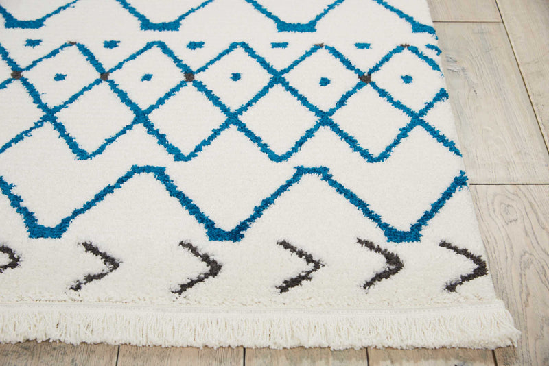 media image for kamala white blue rug by nourison nsn 099446407368 4 235