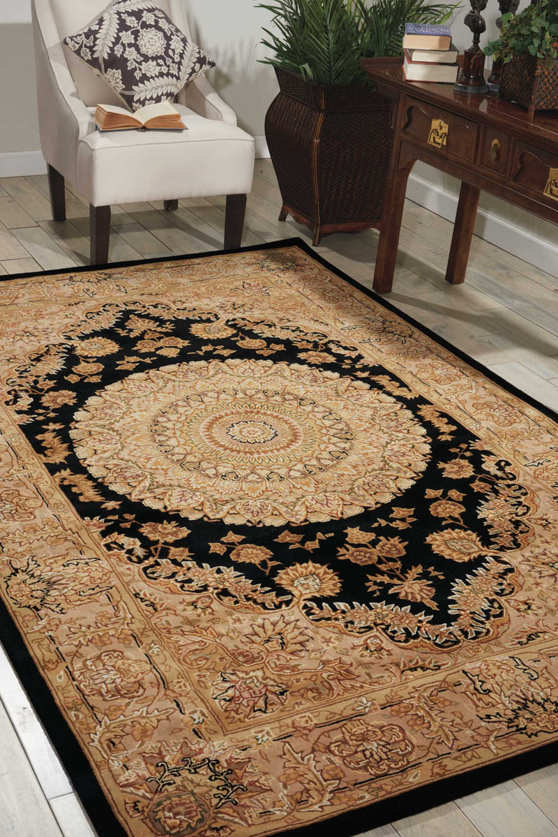 media image for nourison 2000 hand tufted black rug by nourison nsn 099446546708 8 232