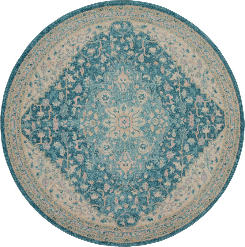 media image for tranquil ivory turquoise rug by nourison nsn 099446485748 2 290
