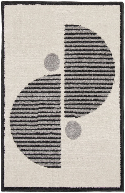 product image for modern passion ivory black rug by nourison 99446107114 redo 6 71