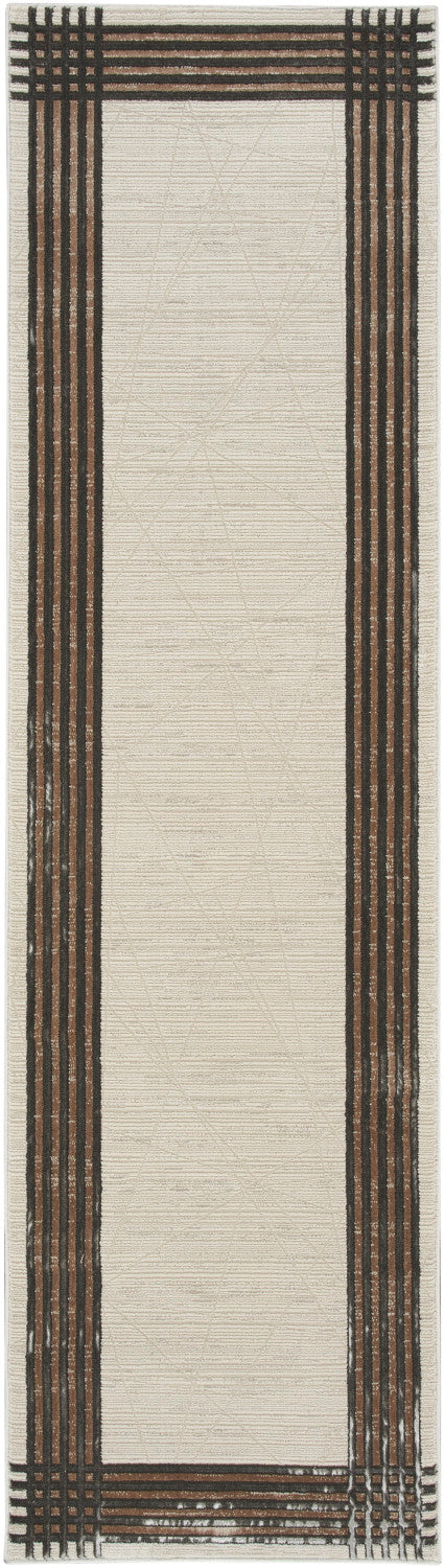 media image for Nourison Home Desire Ivory Silver Modern Rug By Nourison Nsn 099446128270 2 246