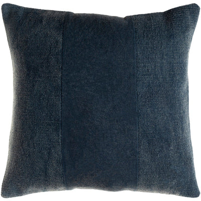 product image of Washed Stripe Cotton Navy Pillow Flatshot Image 555