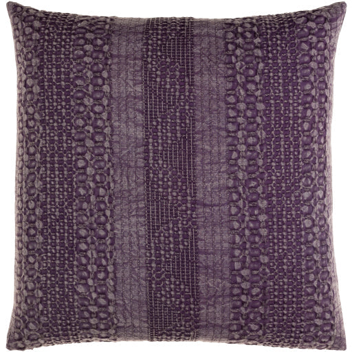 media image for Washed Waffle Cotton Dark Purple Pillow Flatshot Image 294