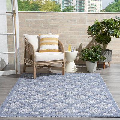 product image for easy care denim blue rug by nourison 99446040251 redo 7 7