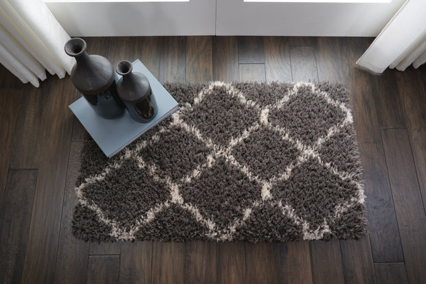 luxe shag charcoal beige rug by nourison 99446459534 redo 4