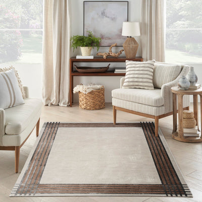 product image for Nourison Home Desire Ivory Silver Modern Rug By Nourison Nsn 099446128270 16 74