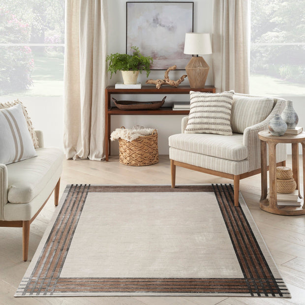 Nourison Home Desire Ivory Silver Modern Rug By Nourison Nsn 099446128270 16