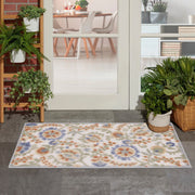Aloha Indoor Outdoor Ivory Blue Floral Rug By Nourison Nsn 099446921369 10