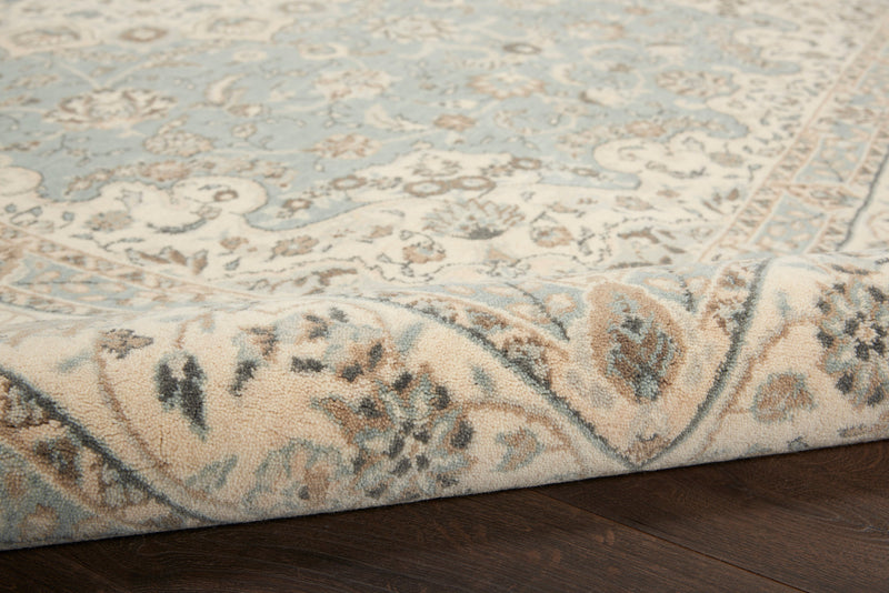 media image for living treasures aqua ivory rug by nourison nsn 099446738127 7 227