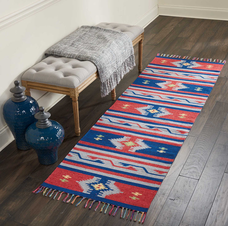 baja handmade blue red rug by nourison 99446395733 redo 5