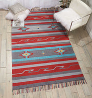 baja handmade grey red rug by nourison 99446395344 redo 5