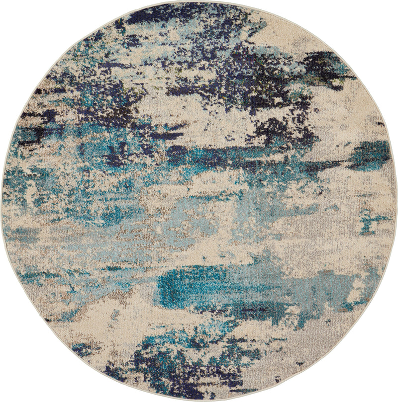 media image for celestial ivory teal blue rug by nourison 99446740069 redo 2 270