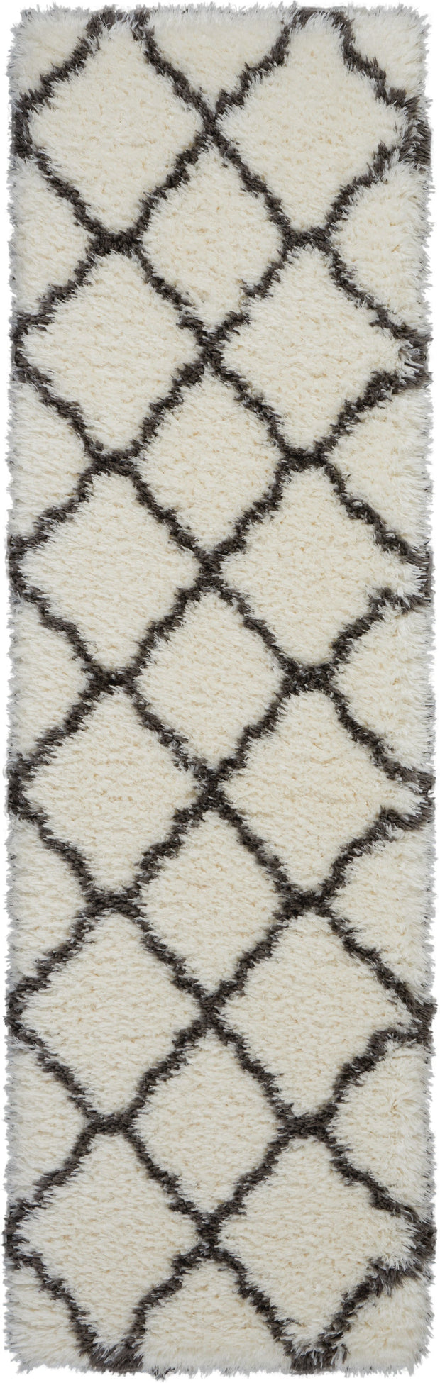 luxe shag ivory charcoal rug by nourison 99446459459 redo 2