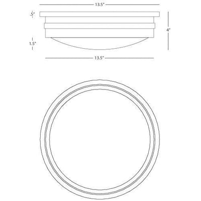 product image for Roderick Collection 13.5" Dia. Flush Mount design by Robert Abbey 19