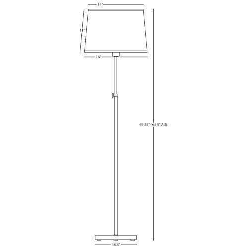 Koleman Collection Adjustable Floor Lamp design by Robert Abbey