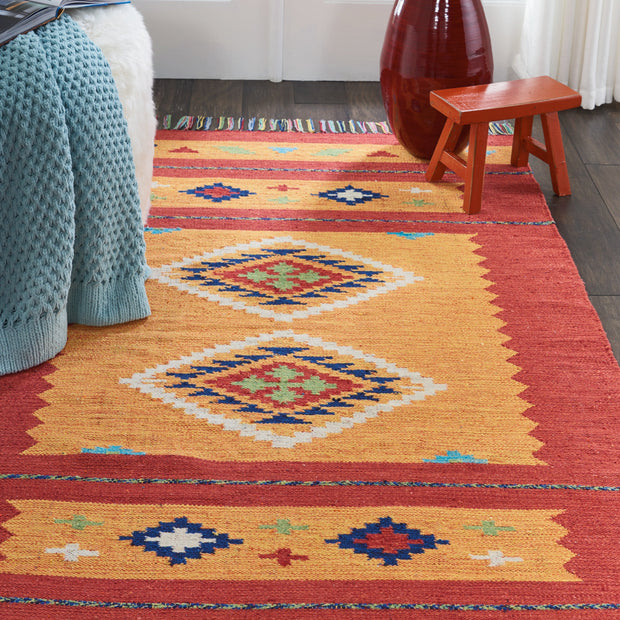 baja handmade yellow red rug by nourison 99446459725 redo 3