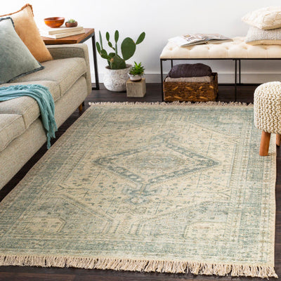 product image for Zainab Cotton Sage Rug Roomscene Image 25