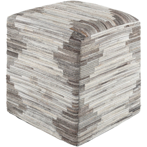 media image for Zander Black Pouf Flatshot Image 294